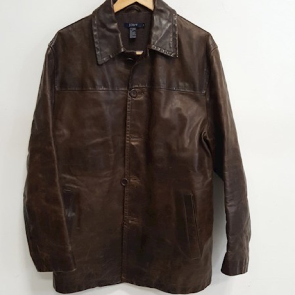 J crew leather jacket men L​​​